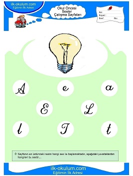 Çocuklar İçin L Sesi Çalışma Sayfaları 
